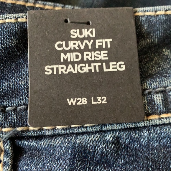 Silver Jeans Suki Curvy Fit Mid Rise Straight Leg NWT - Picture 7 of 9
